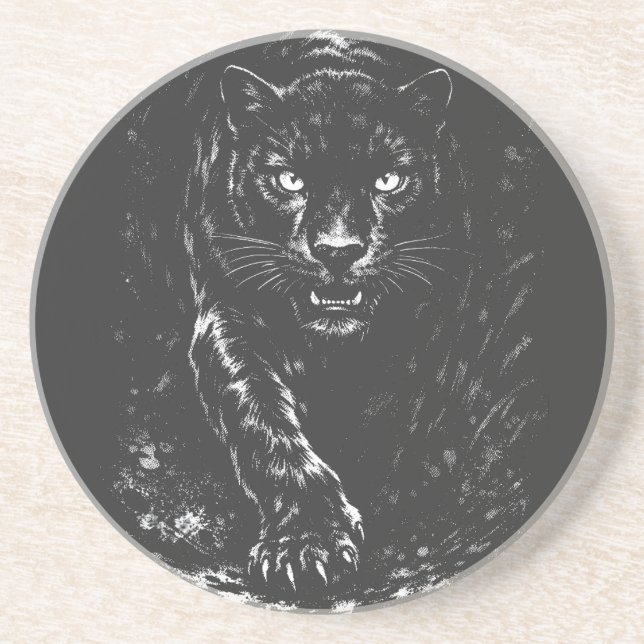 Black Panther — by BurnsInHell Coaster (Front)