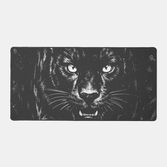 Black Panther — by BurnsInHell Desk Mat (Front)
