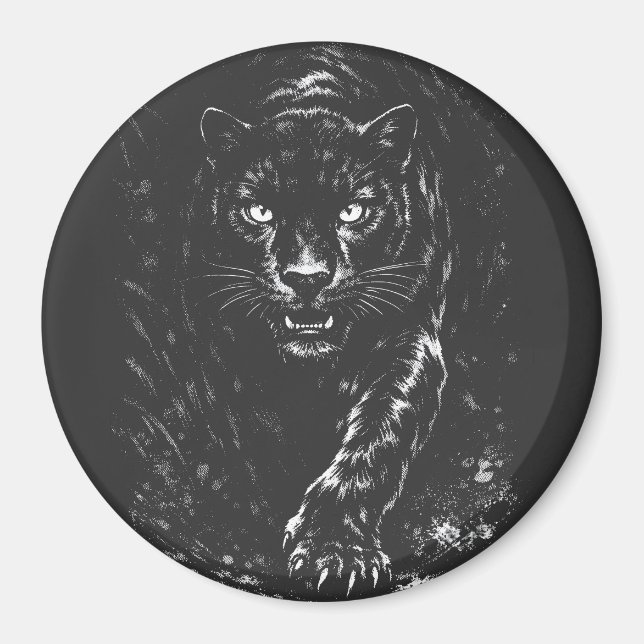 Black Panther — by BurnsInHell Magnet (Front)