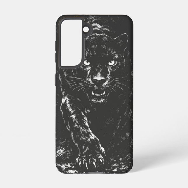 Black Panther — by BurnsInHell Samsung Galaxy S21 Case (Back)