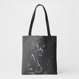 Black Panther — by BurnsInHell Tote Bag