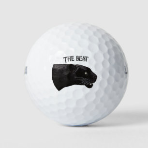 Black Panther by Toshi Yoshida Wood Wall Art Golf Balls