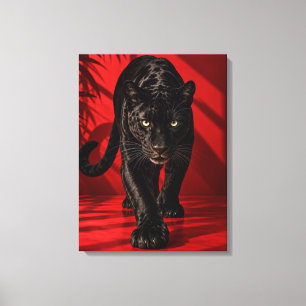 Black Panther Canvas Wall Art, Predator Big Cat Print