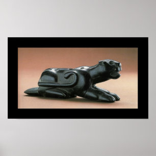 Black Panther Carved Native American Pipe Poster
