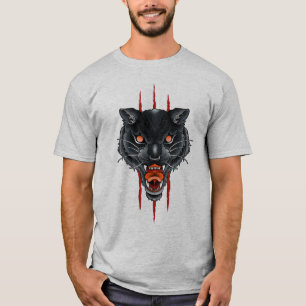 Black Panther Claw Scratch Tattoo T-Shirt