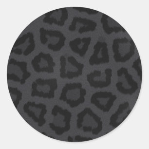 Black Panther Fur Print Classic Round Sticker
