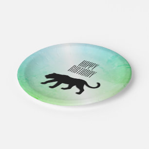 Black Panther Happy Birthday Paper Plate