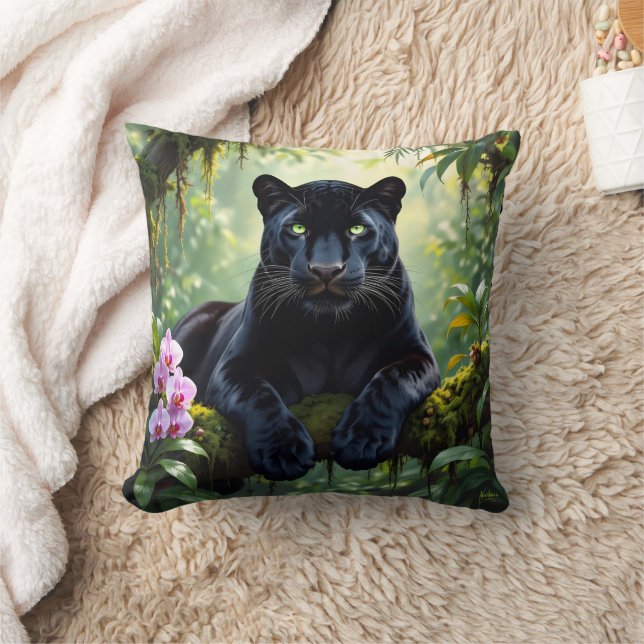 Black Panther in the Jungle Cushion (Blanket)