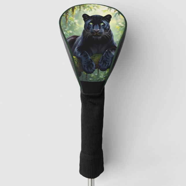 Black Panther in the Jungle Golf Head Cover (Front)