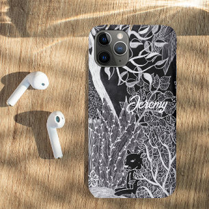 Black panther in the jungle - pencil drawing Case-Mate iPhone case