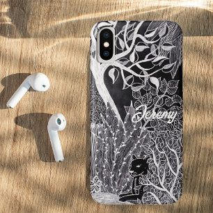 Black panther in the jungle - pencil drawing     Case-Mate iPhone case