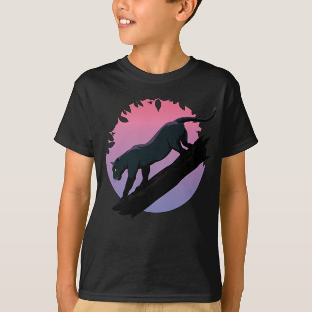 Black Panther Jungle Animal Kids' T-Shirt (Front)