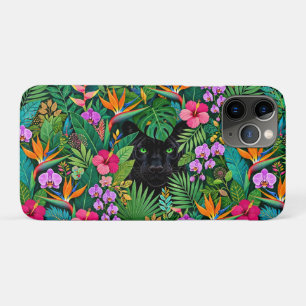 Black Panther Jungle Flowers & Tropical Foliage Case-Mate iPhone Case