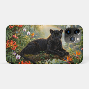 Black Panther Kenya Jungle Flowers Waterfall Case-Mate iPhone Case