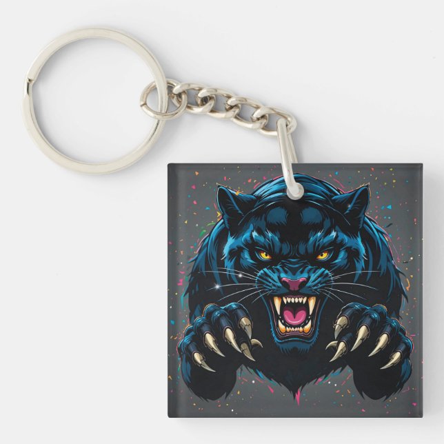 Black panther key ring (Front)