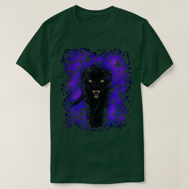 Black Panther Leopard Animal Print Women Men Kids  T-Shirt (Design Front)