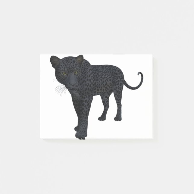 Black Panther Leopard Jaguar Cat Big Wildlife Post-it Notes (Front)