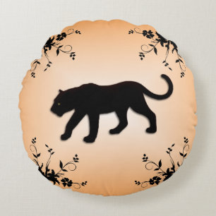 Black Panther Light Brown Mojo Round Cushion