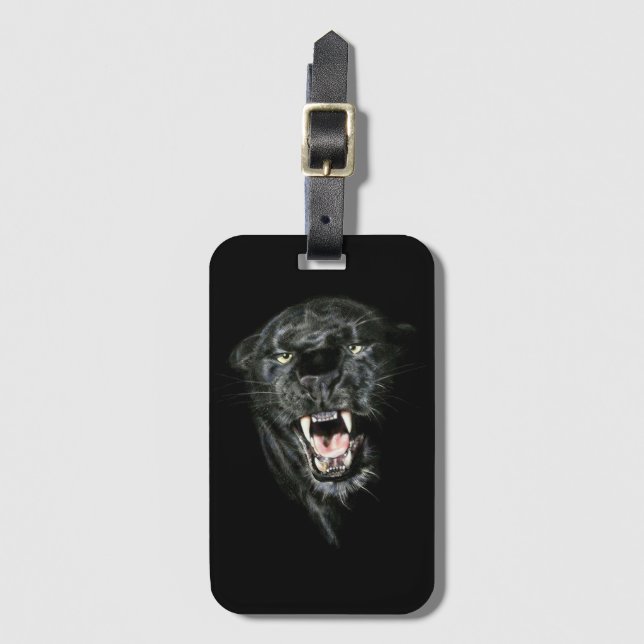 Black Panther Luggage Tag (Front Vertical)