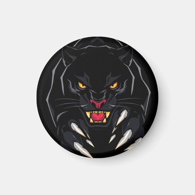 Black panther magnet (Front)
