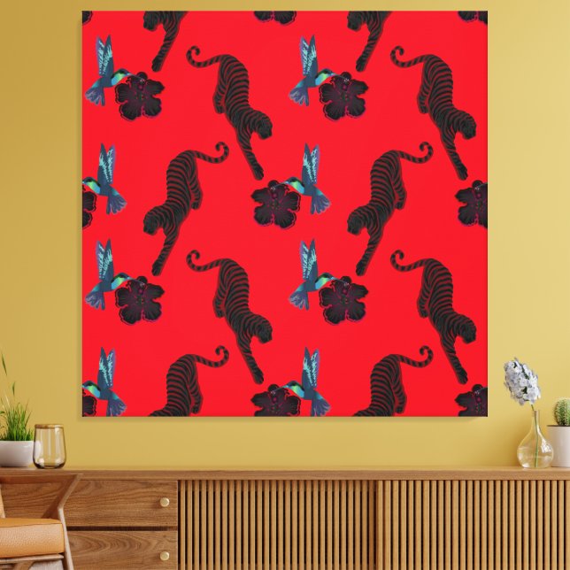 Black panther maximalist canvas print (Insitu(LivingRoom))