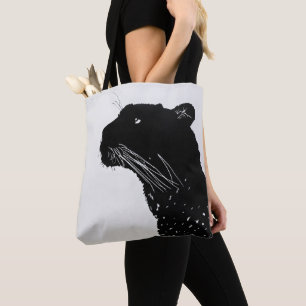 Black Panther Minimalism Tote Bag