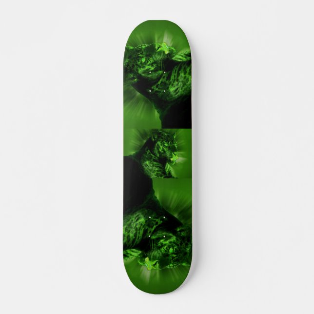 Black Panther on Green Skateboard (Front)