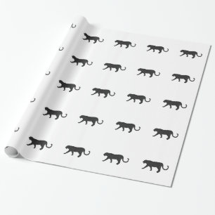 Black Panther on White Wrapping Paper