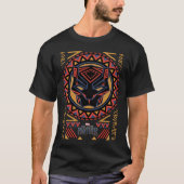 Black Panther | Panther Head Tribal Pattern T-Shirt (Front)