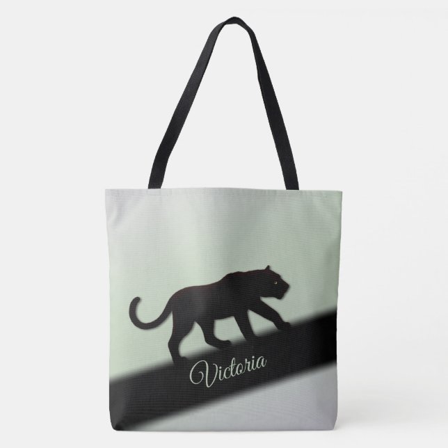 Black Panther Personal Name Tote Bag (Front)