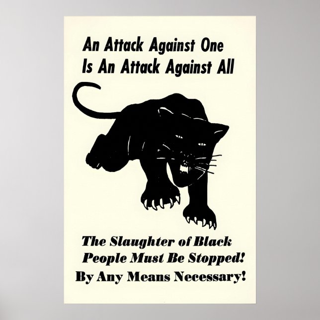 Black Panther Poster 'An Attack Against One Is An (Front)
