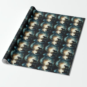 Black Panther Reflected in Pool of Water in Jungle Wrapping Paper