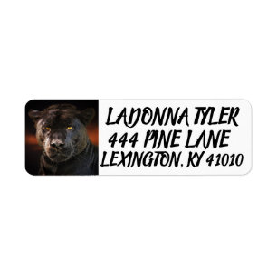 BLACK PANTHER RETURN ADDRESS LABELS