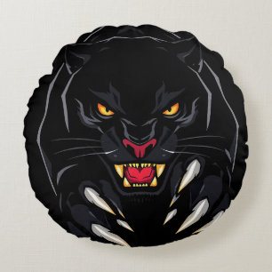 Black panther round cushion