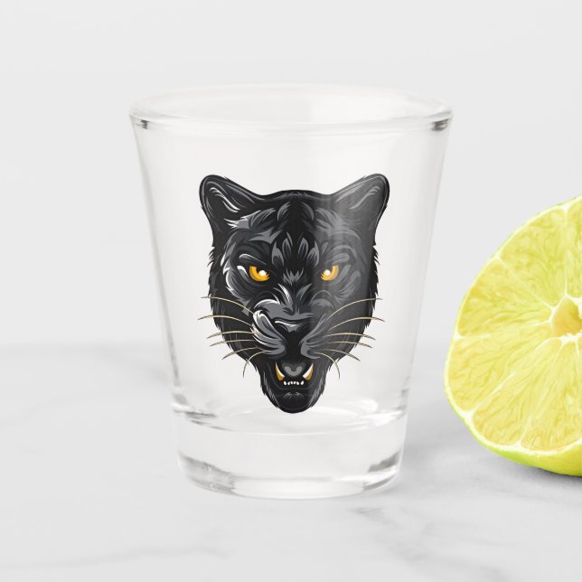 Black Panther Shot Glass (Front)