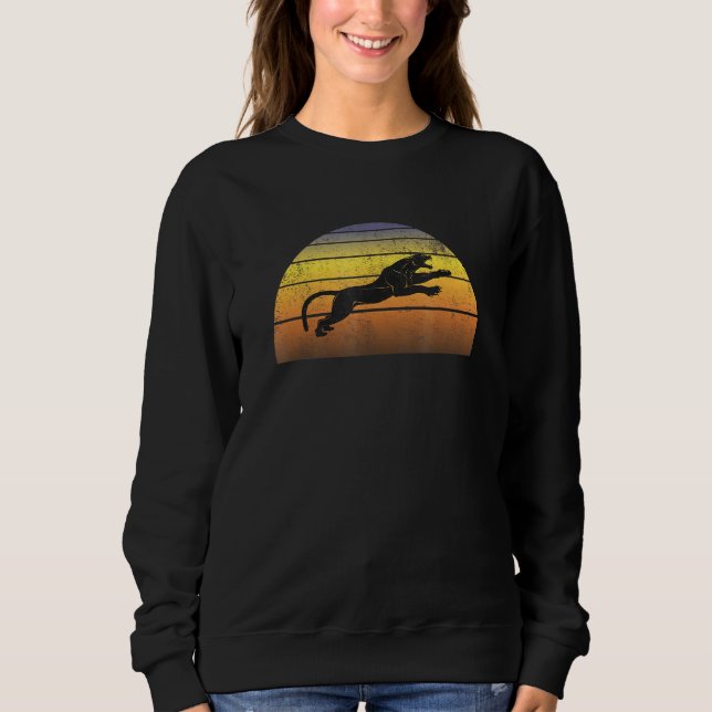 Black Panther Silhouette Retro African Sunset Top (Front)