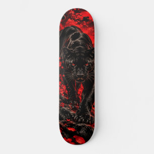 Black Panther Skateboard – Dark Gothic Red & Black