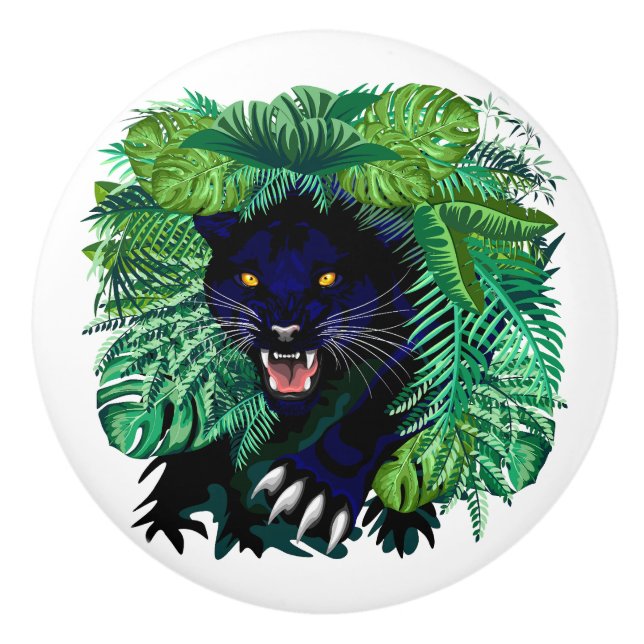Black Panther Spirit of the Jungle Ceramic Knob (Front)