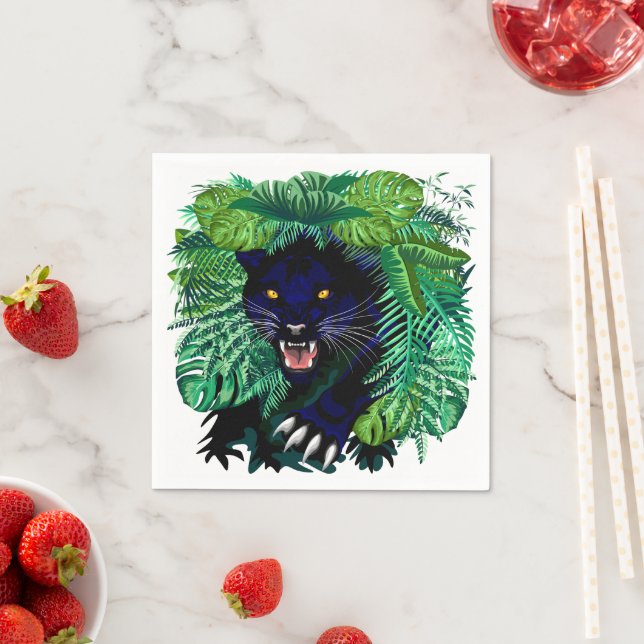 Black Panther Spirit of the Jungle Napkin (Insitu)