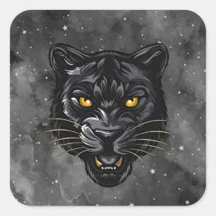 Black Panther Square Sticker
