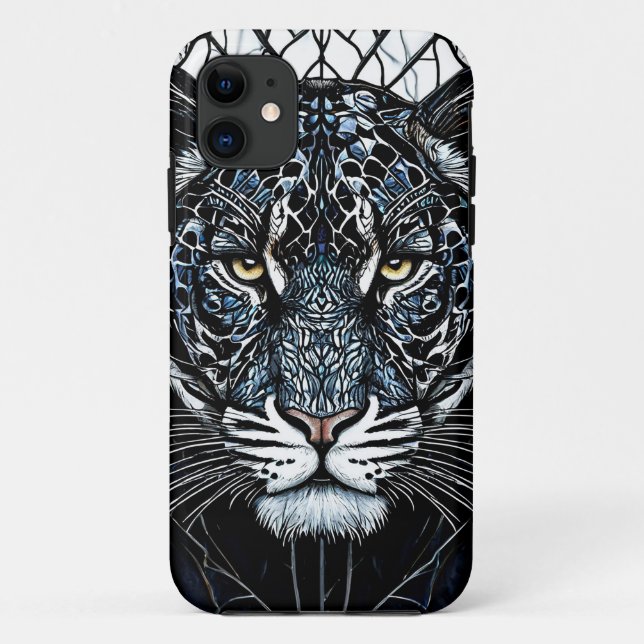 Black Panther stained glass Case-Mate iPhone Case (Back)