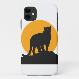 Black panther sunset silhouette Case-Mate iPhone case