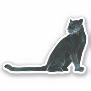 Black Panther Watercolor Sticker