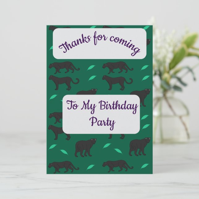 Black Panthers Thank you Card (Standing Front)
