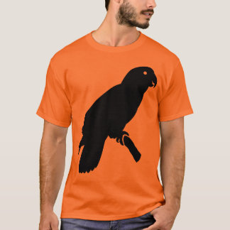 Black Parrot On Perch T-Shirt
