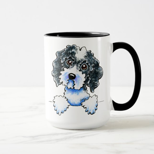 Black Parti Cockapoo Lined Up Mug (Right)