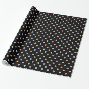 Black Pastel Spot ELEGANT BIRTHDAY WEDDING WRAP Wrapping Paper