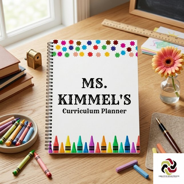 Black Pastels Crayons Curriculum Teacher Planner  Notebook (Black Pastels Crayons Curriculum Teacher Planner Notebook
)