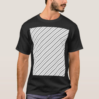 Black Pattern Line Dots Geometry T-Shirt