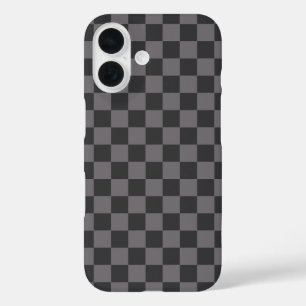 Black Patterns Chequerboard Check Chequered iPhone 16 Case